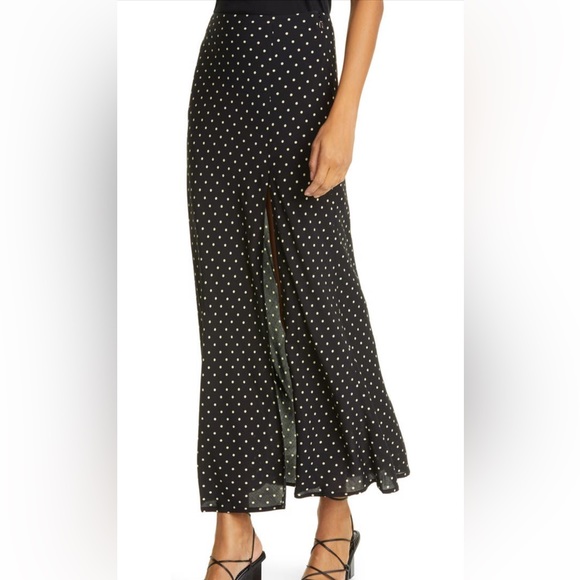 ROTATE BIRGER CHRISTENSEN camara polka dot skirt in black - Picture 3 of 9